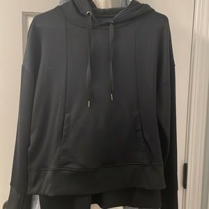 Black Sweatshirt with hood, apnea brand.